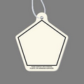 Paper Air Freshener Tag - Pentagon Shaped Tag W/ Tab